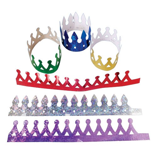 Metallic Foil Prism Crowns<br>1 dozen
